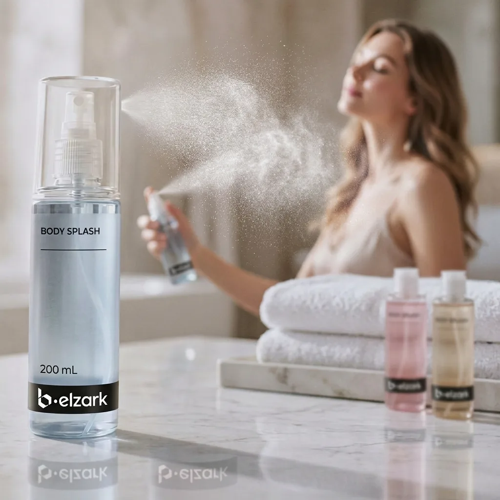 Body splash em uso, perfumação corporal