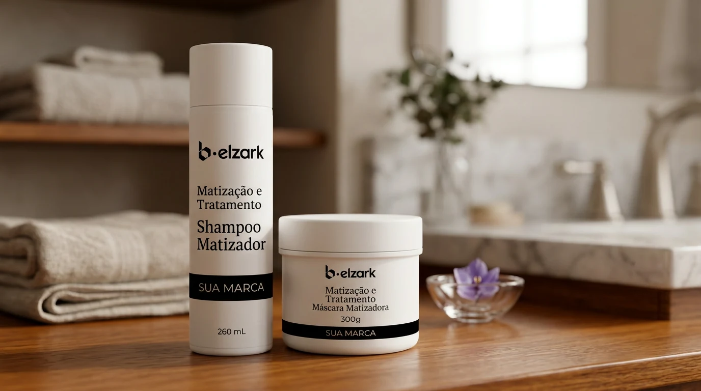 Linha de matização Belzark com shampoo e máscara matizadora