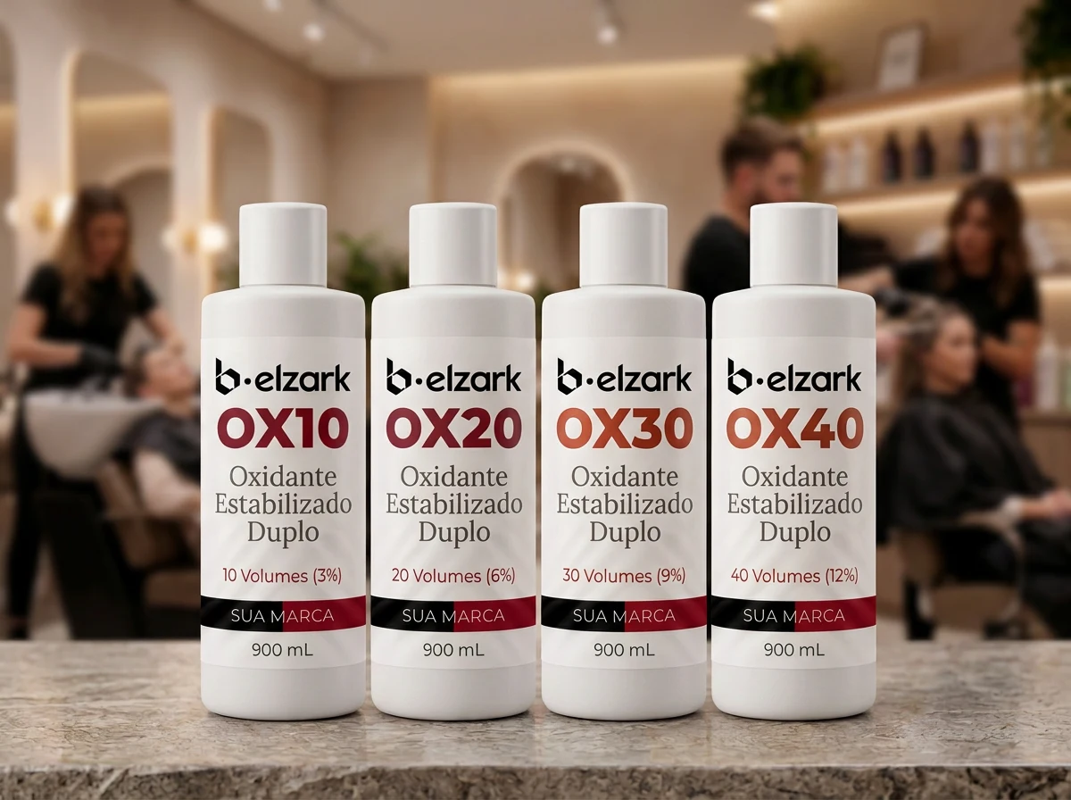 Linha de oxidantes pronta para receber a marca do cliente
