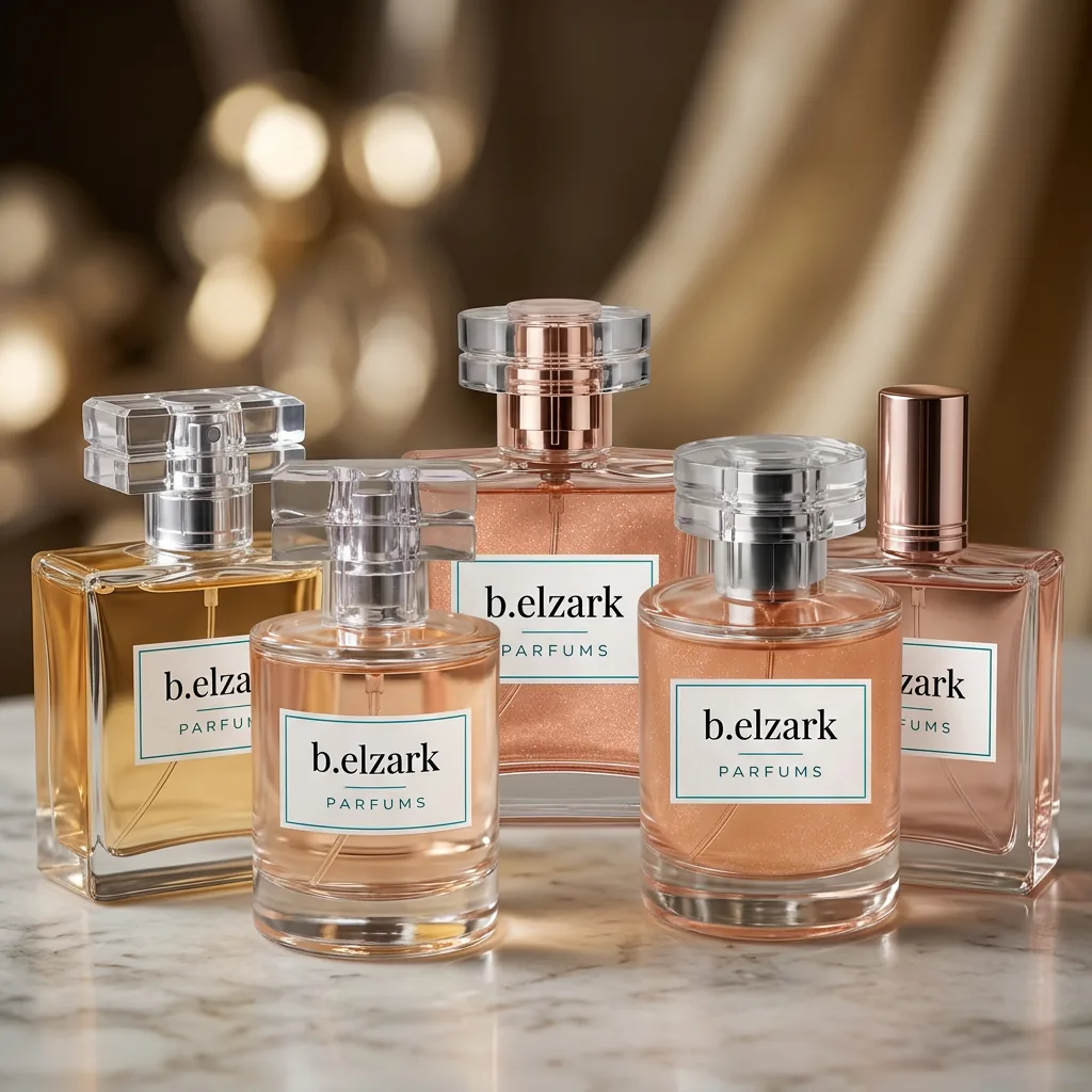 Frascos de perfume com essências importadas